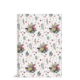 U Stationery® A4 Floral Fashion Hardback Notebook - Doodle Flora, White