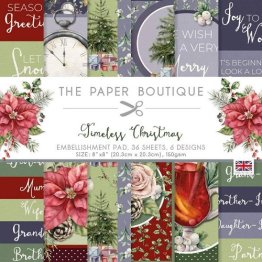 Creative Worlds of Crafts™ The Paper Boutique 8 x 8 Embellishments Pad - Timeless Christmas