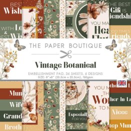 Creative Worlds of Crafts™ The Paper Boutique Perfect Partners 8 x 8 Embellishment Pad - Vintage Botanical