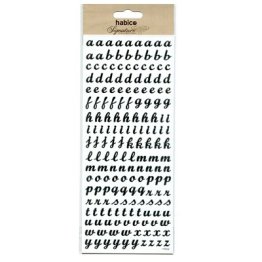 Habico® Signature Range - Foiled Stickers, Alphabet Lowercase (Silver)
