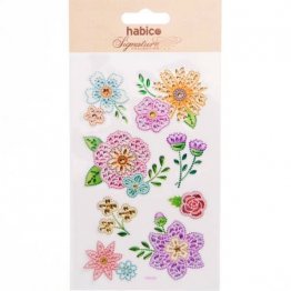 Habico® Signature Range - Crystal Stickers, Flowers