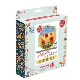 The Crafty Kit Company® Poppies in a Hoop Needle Felting Craft Kit
