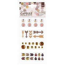 Papermania® Capsule Collection, Geometric Mocha - Embellishments (39pk)