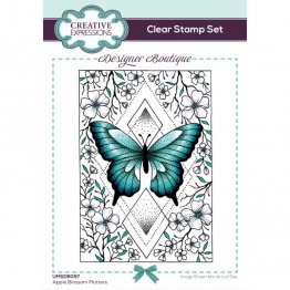 Creative Expressions™ Designer Boutique Clear Stamp (6" x 4") - Apple Blossom Flutters