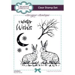 Creative Expressions™ Designer Boutique Clear Stamp Set - Moonlit Hares