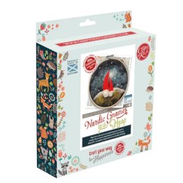 The Crafty Kit Company® Gnomes in a Hoop Needle Felting Craft Kit