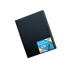 Tiger® A5 Artist Black Hardback Case bound Sketchbook