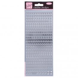 Anita's Outline Stickers - Capital Letters (Silver)