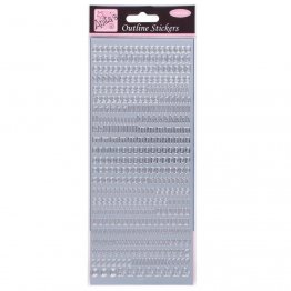 Anita's® Outline Stickers - Small Letters, Silver