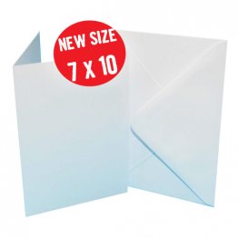 Craft UK© Ltd - 7 x 10 White Cards & Envelopes, 25 pk