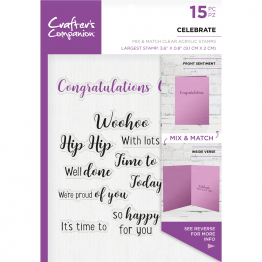 Crafter's Companion™ Mix & Match Stamp Set - Celebrate