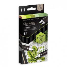 Spectrum Noir™ Classique Dual Tip Marker Pen Set, 6pcs - Greens