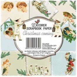 Decorer® 6 x 6 Scrapbook Paper Pack (24 pcs) - Christmas Coming
