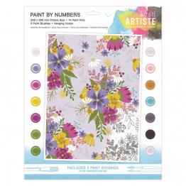 Docrafts®Artiste Paint by Numbers Set - Contemporary Crowded Florals