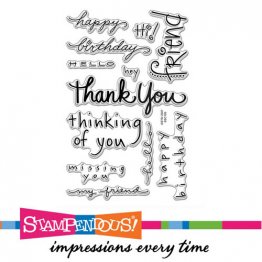 Stampendous!® Clear Cling Stamp Set - Happy Messages