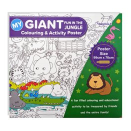 Squiggle© My Giant Colouring & Activity  Poster - Fun in the Jungle