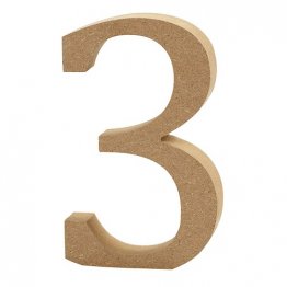 Creativ Company® MDF Wooden Symbol - Number 3