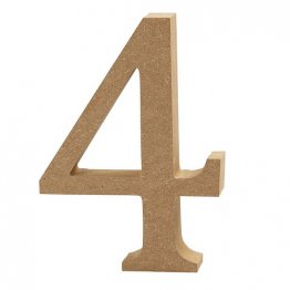 Creativ Company® MDF Wooden Symbol - Number 4