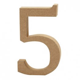Creativ Company® MDF Wooden Symbol - Number 5