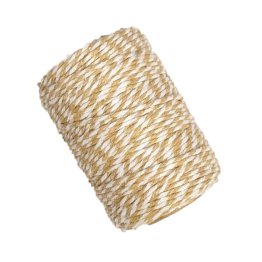 Everyday Craft Bakers Striped Twine (50 mtrs) - Beige & White