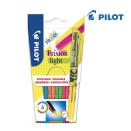 Pilot FriXion© Wallet of 6 Light Neon Highlighter Pens