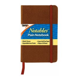 Tiger® A5 Notables™ Plain Hardcover Notebook, Tawny Brown