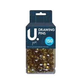 U Stationery® Metal Drawing Pins (150 pcs)