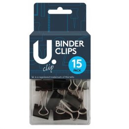 U Stationery® Binder Clips (15 pk)