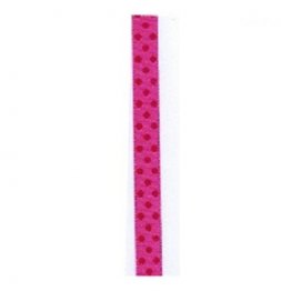 Habico Ribbon Reel - Spotted Satin 10mm x 10m, Cerise