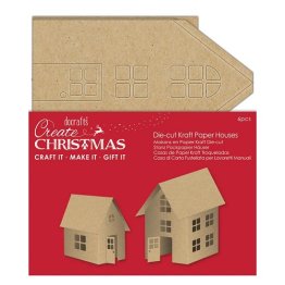 Docrafts® Create Christmas - Die-cut Kraft Paper Houses (6pcs)