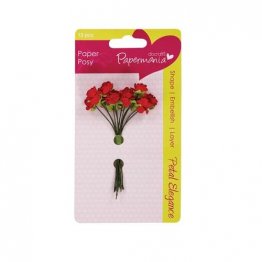 Docrafts® Papermania Paper Posy (12pcs) - Red Rose