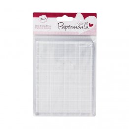 Papermania® Clear Acrylic Grid Stamping Block - 5 1/4"" x 4"