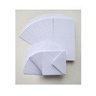 Craft UK© Ltd - 5 x 5 White Cards & Envelopes, 50 pk