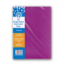 OakWood Archer® A4 Single Sided Pearl Card (10pk) - Purple