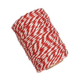 Everyday Craft Bakers Striped Twine (50 mtrs) - Red & White