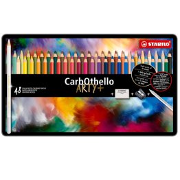 STABILO® CarbOthello Arty+ Chalk Pastel Colouring Pencils - 48 pc Set w/Accessories