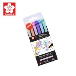 Sakura® Koi Colouring Brush Pen Set, Sweets - 6 pcs
