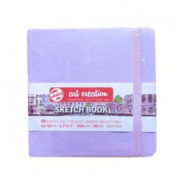 Royal Talens© Art Creation - Travel Art Journaling / Sketch Book - Pastel Violet (12x12cm)