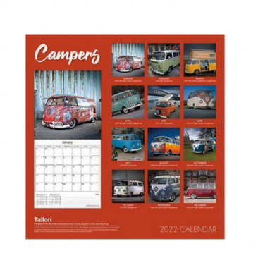 Tallon© 2022 'Month-to-View' Wall Calendar - Campers