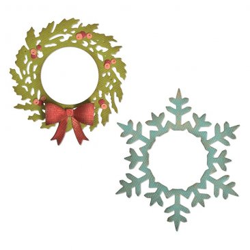 Sizzix® Thinlits™ Die Set 6PK - Wreath & Snowflake by Tim Holtz®
