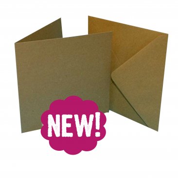 Craft UK© Ltd - 7 x 7 Kraft Cards & Envelopes, 25 pk