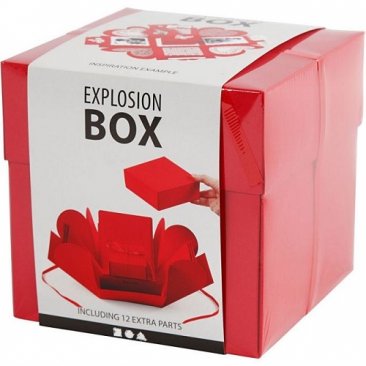 Creativ Company® Explosion Box Kit w/12 Extra Pieces - Red
