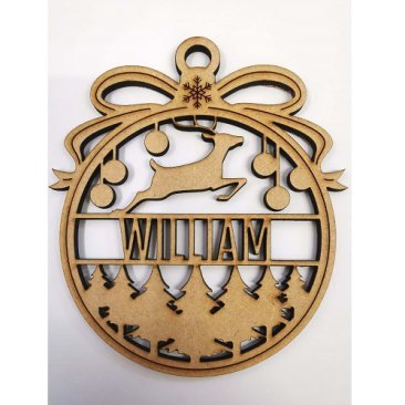 Personalised MDF Christmas Bauble