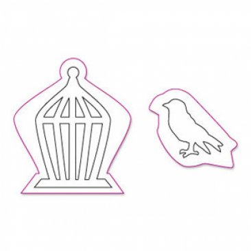 Sizzix® Movers & Shapers™ Magnetic Die Set 2PK - Mini Bird & Cage Set  By Tim Holtz®