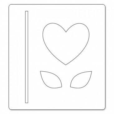 Sizzix Bigz Die - Heart Stem & Leaves by Dena Designs