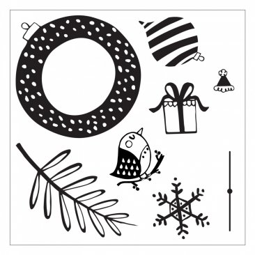 Sizzix® Framelits™ Die Set 10PK w/Stamps - Hanging Ornaments by Jordan Caderao®