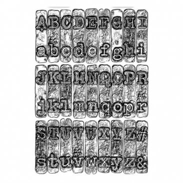 Sizzix® 3-D Texture Fades™ Embossing Folder - Typewriter by Tim Holtz®