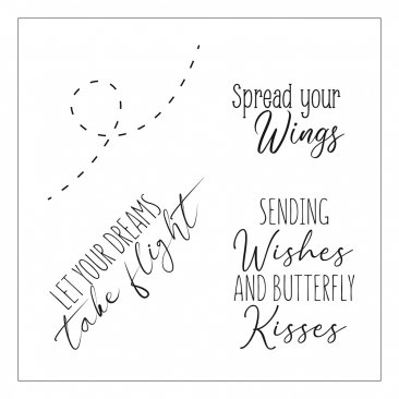 Sizzix™ Framelits™ Die Set 6PK w/4PK Stamps - Butterfly Wishes by Olivia Rose®