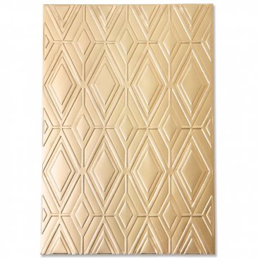 Sizzix® Multi-Level Textured Impressions™ Embossing Folder - Rhombus Pattern by Olivia Rose®