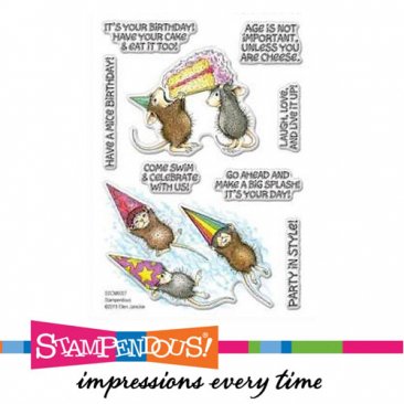 Stampendous!® Clear Cling Stamp Set - House-Mouse Designs®, Birthday Splash